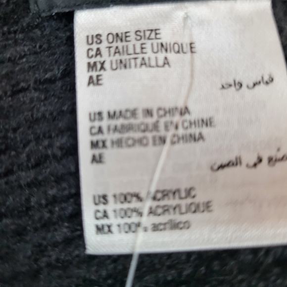 INC Woman's Infinity Solid Black Knit Scarf with Fringe - Picture 4 of 5